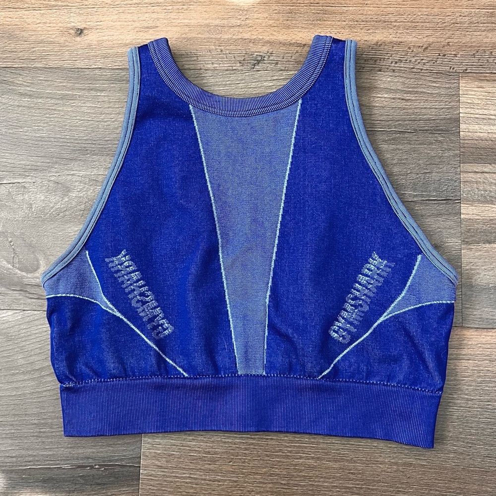 Gymshark Turbo Seamless Sports Bra - Colbalt Blue - Size Small
